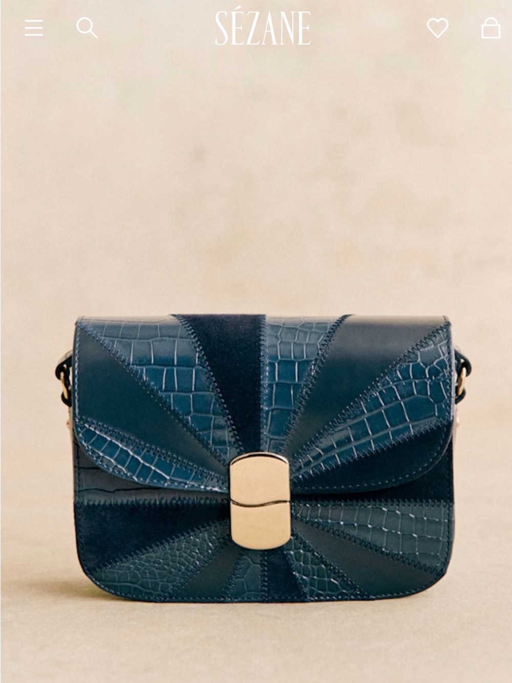 Sezane Mini Milo - Navy Patchwork